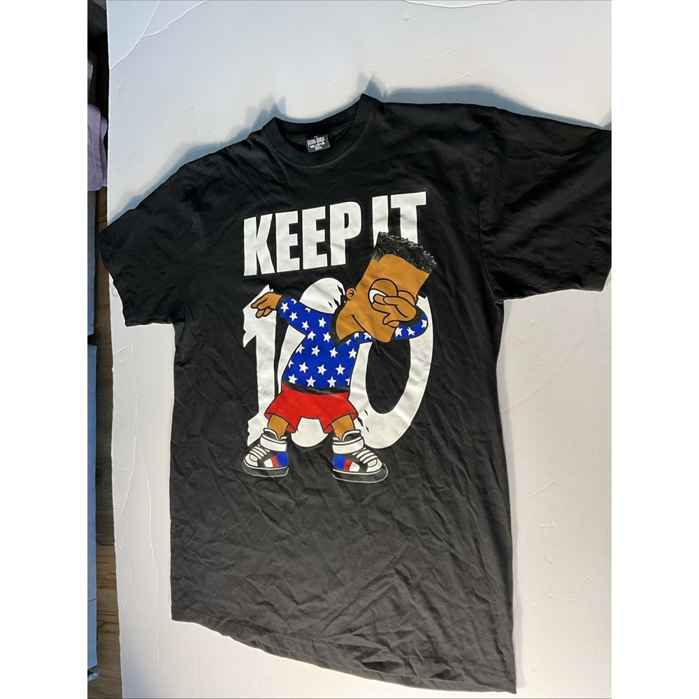 Flying Horse Keep It 100 Funny Graphic T-Shirt Black Men's 3XL Tee